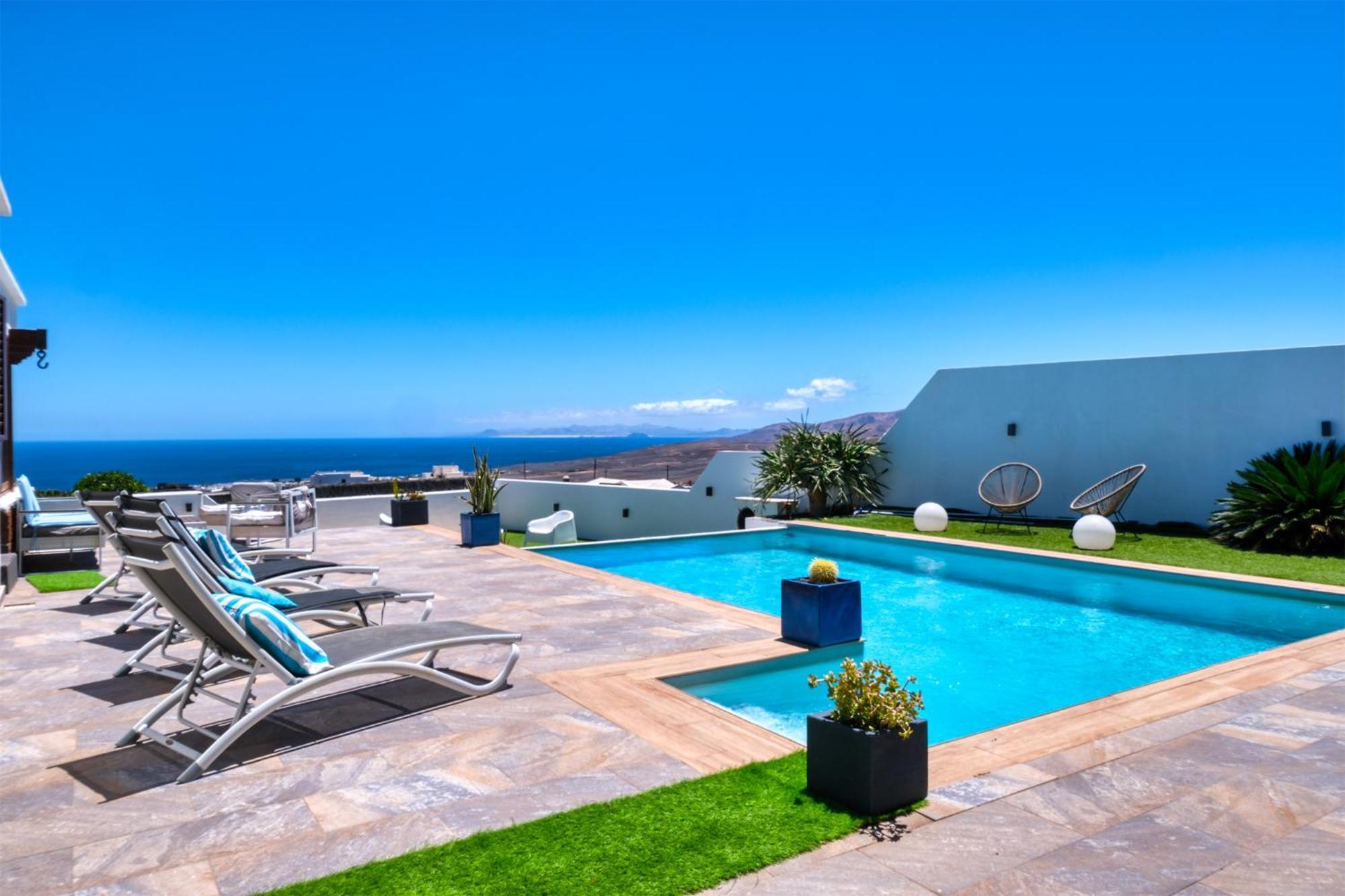 Villa Macher Piscina Y Bar Piscina Tías Eksteriør billede