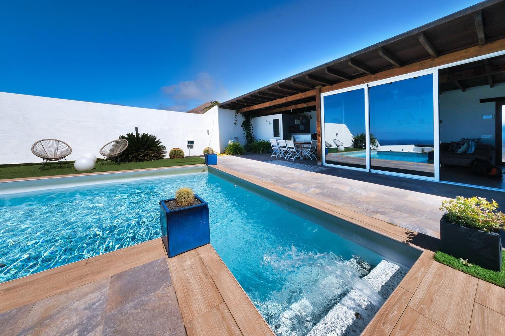 Villa Macher Piscina Y Bar Piscina Tías Eksteriør billede