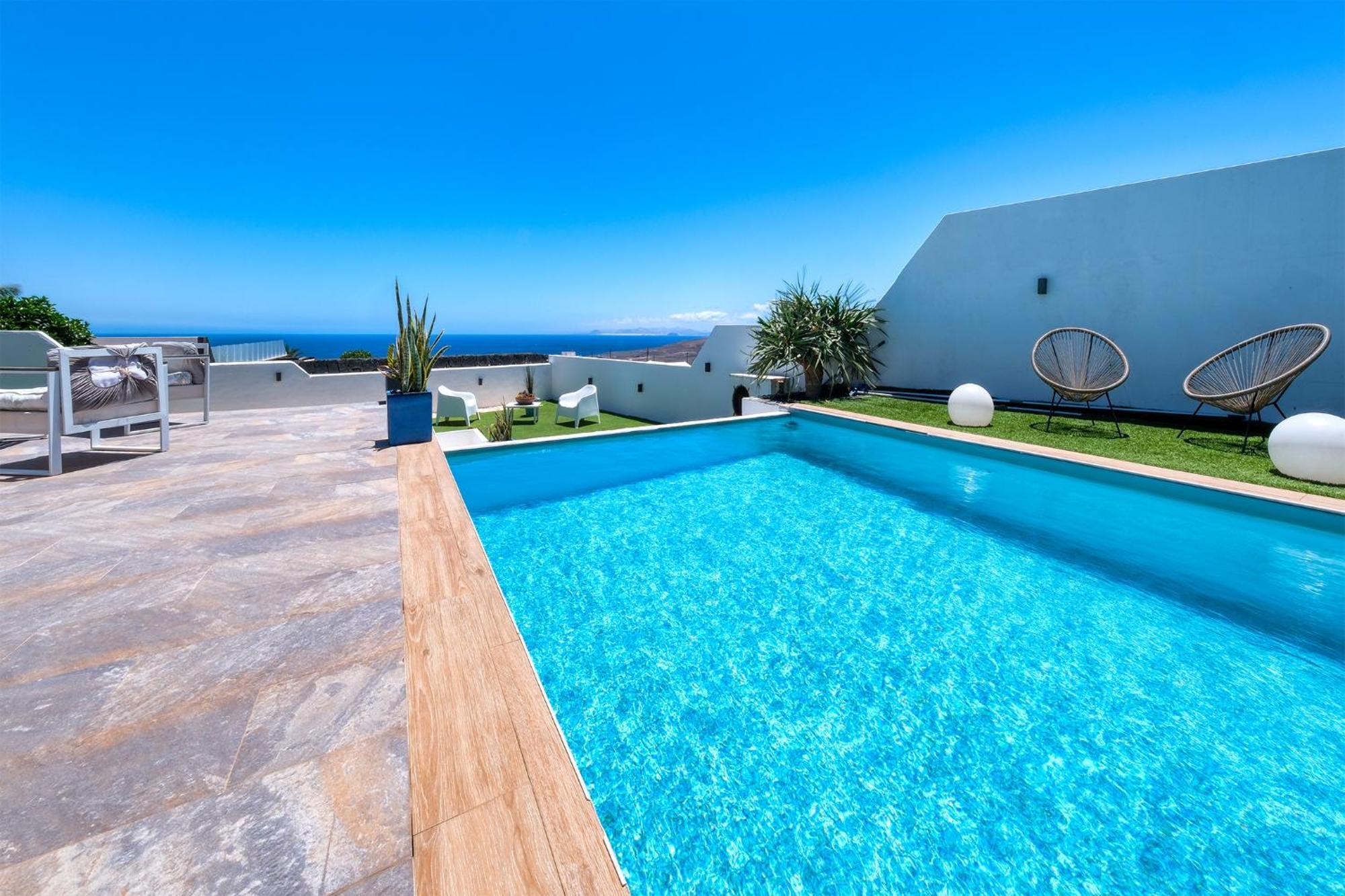 Villa Macher Piscina Y Bar Piscina Tías Eksteriør billede