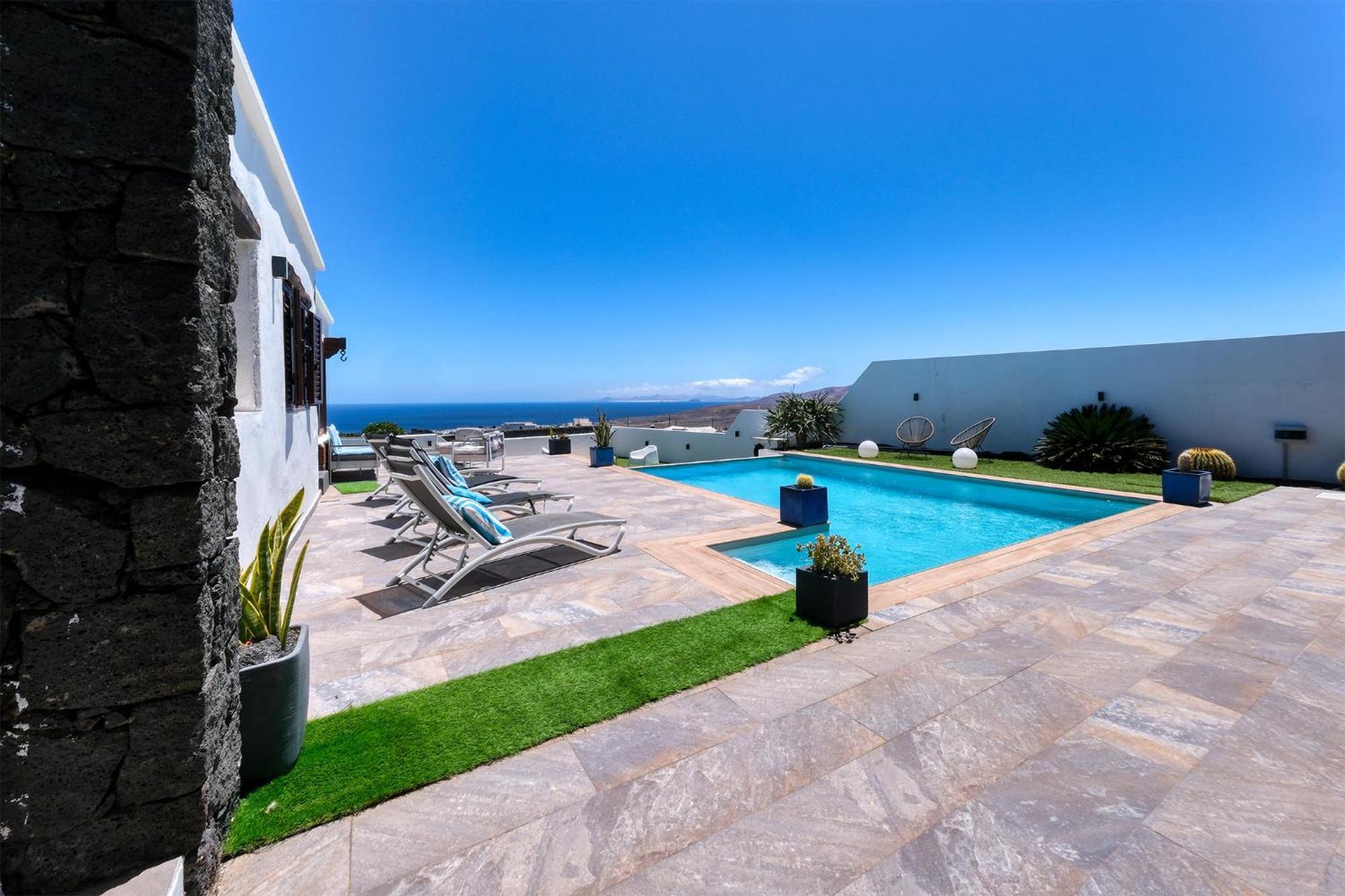 Villa Macher Piscina Y Bar Piscina Tías Eksteriør billede