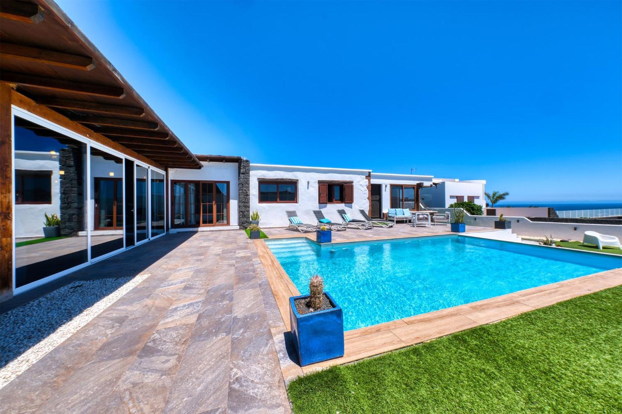 Villa Macher Piscina Y Bar Piscina Tías Eksteriør billede